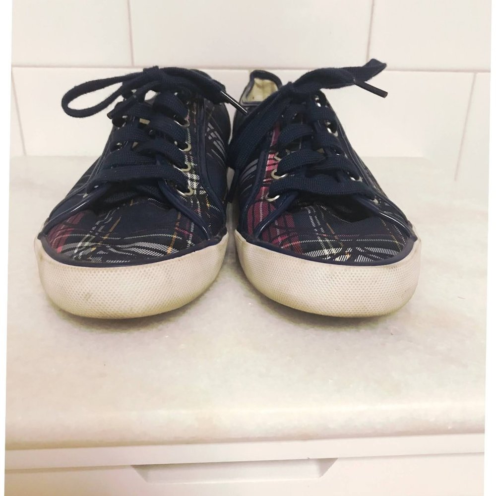 COACH Dee Blue Plaid Sneakers - Picture 8 of 10